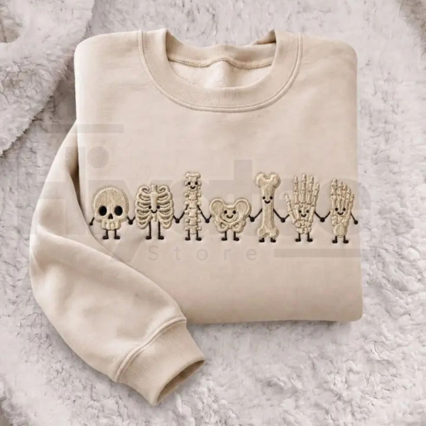 Radiology Tech Skeleton Embroidered Sweatshirt – Cute X-Ray Tech Crewneck & Rad Tech Gift