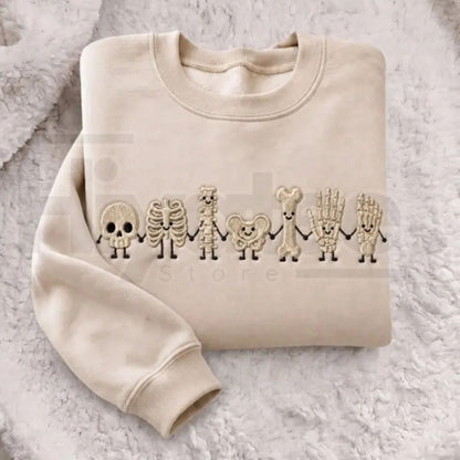 Radiology Tech Skeleton Embroidered Sweatshirt – Cute X-Ray Tech Crewneck & Rad Tech Gift