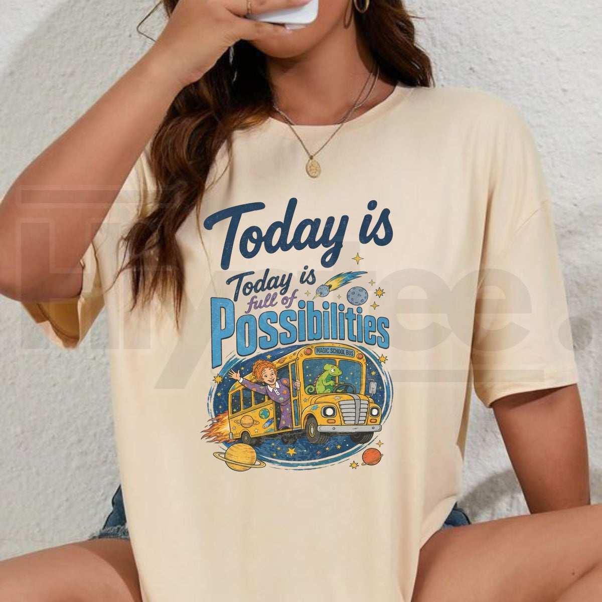 Comfort Colors Miss Frizzle Magic School Bus T-Shirt – Today Is Full Of Possibilities Teacher Tee
