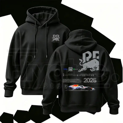 Men's Vintage Racing Cartoon Graphic Poly-Cotton Hoodie – Retro Motorsport Streetwear Pullover