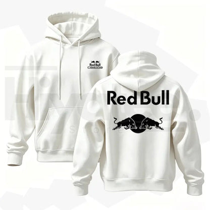 Vintage Racing Graphic Hoodie – Men's Cotton Pullover, Bold Back Print Casual Streetwear Long Sleeve Top