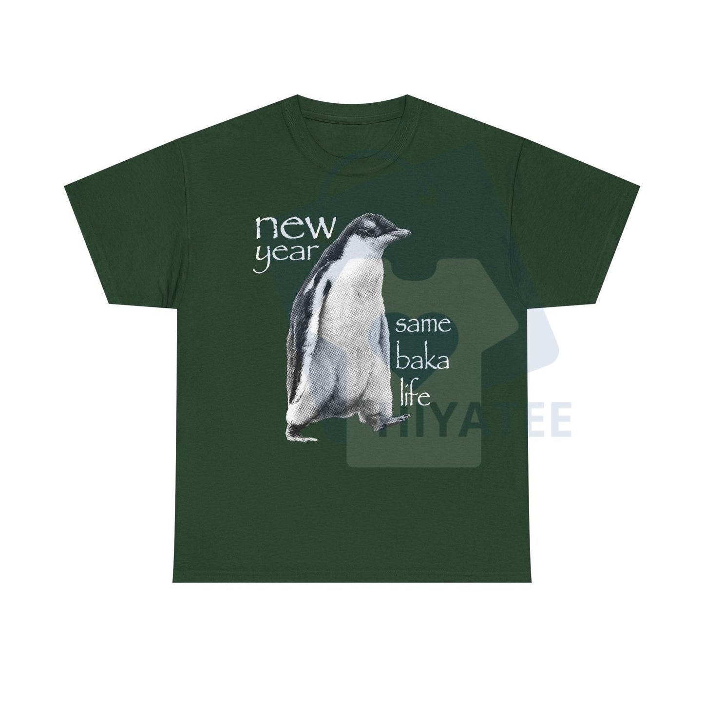 "New Year Same Baka Life" Penguin T-Shirt – Funny Meme Shirts