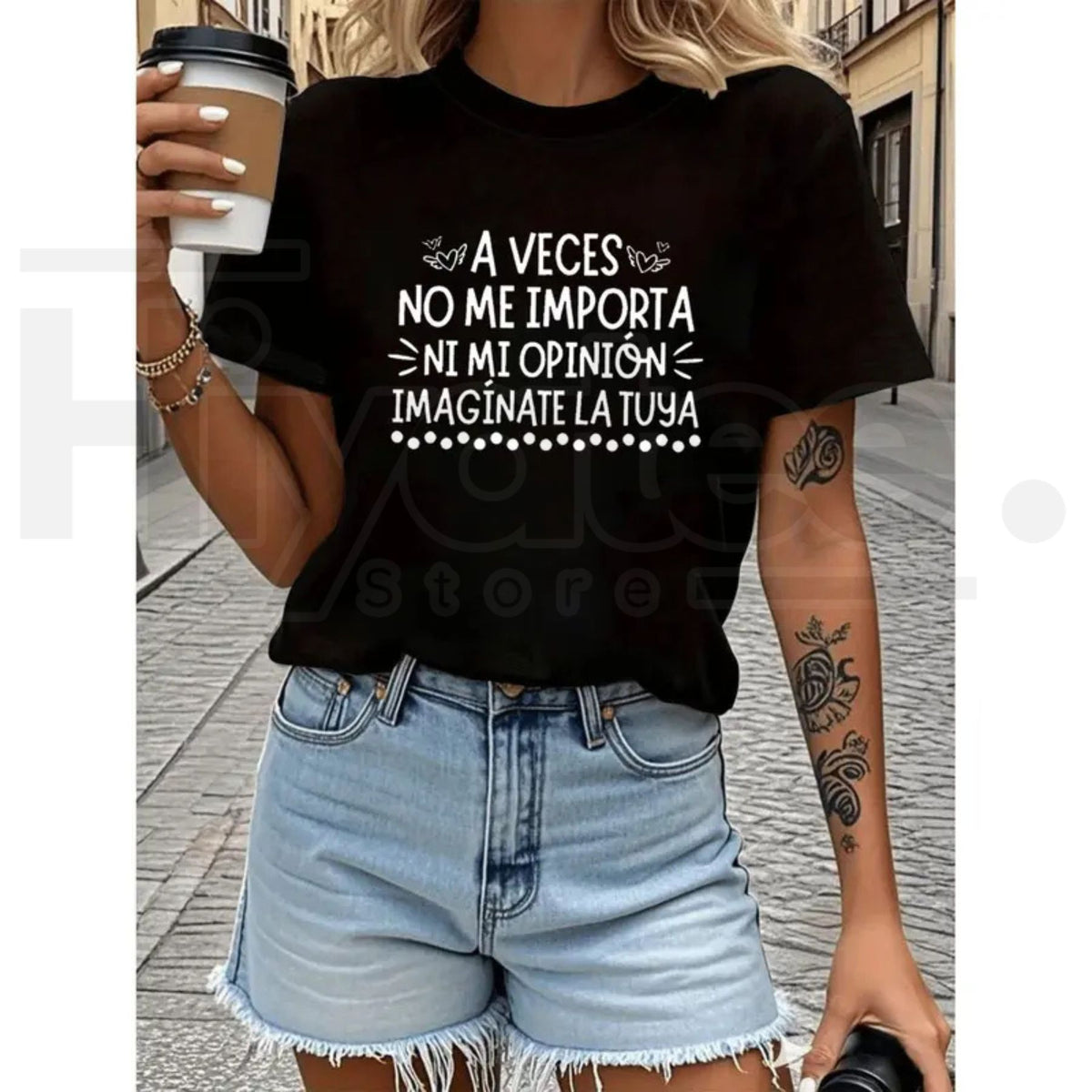 A Veces No Me Importa Ni Mi Propia Opinion T-Shirt – Funny Spanish Quote Tee