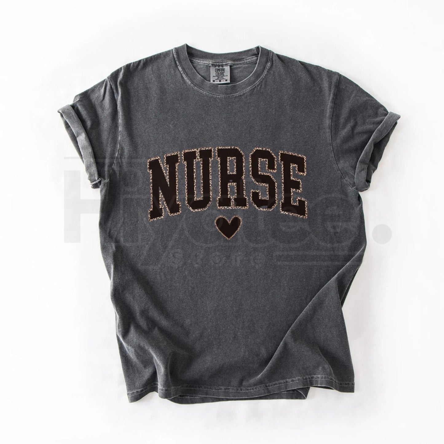 Comfort Colors® Nurse Leopard T-Shirt – Trendy Cheetah Print Nursing Tee, Cute Healthcare Gift