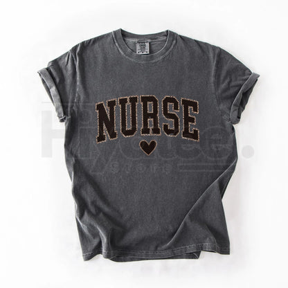 Comfort Colors® Nurse Leopard T-Shirt – Trendy Cheetah Print Nursing Tee, Cute Healthcare Gift
