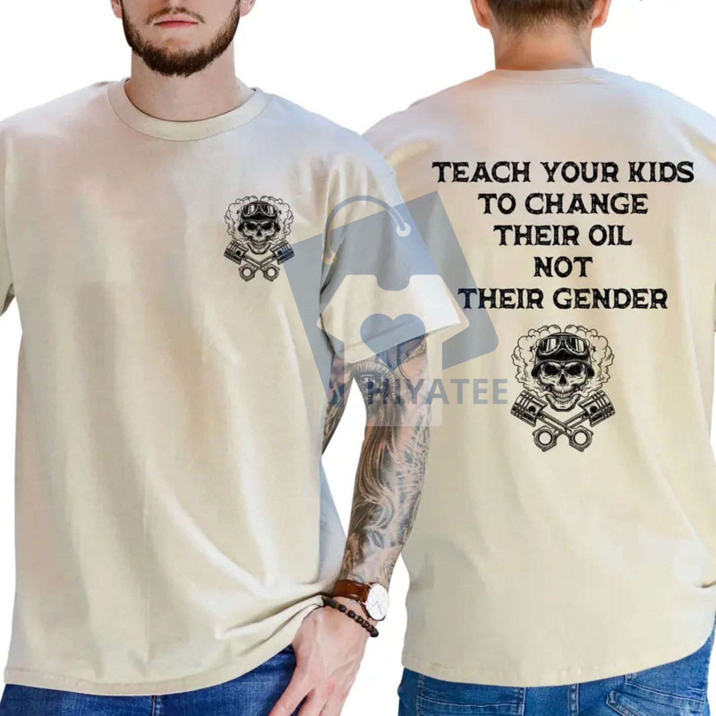 Teach Your Kids To Change Their Oil Not Their Gender Shirt – Bold Statement Graphic Tee, Casual Cotton T-Shirt for Men & Women