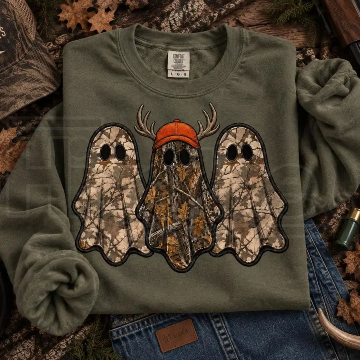Retro Ghost Hunting Halloween Sweatshirt