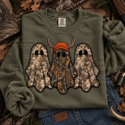 Retro Ghost Hunting Halloween Sweatshirt