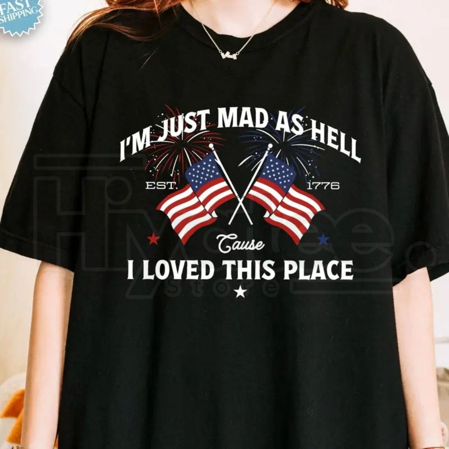 "Mad As Hell Est. 1776" – Patriotic American Heritage Graphic Top