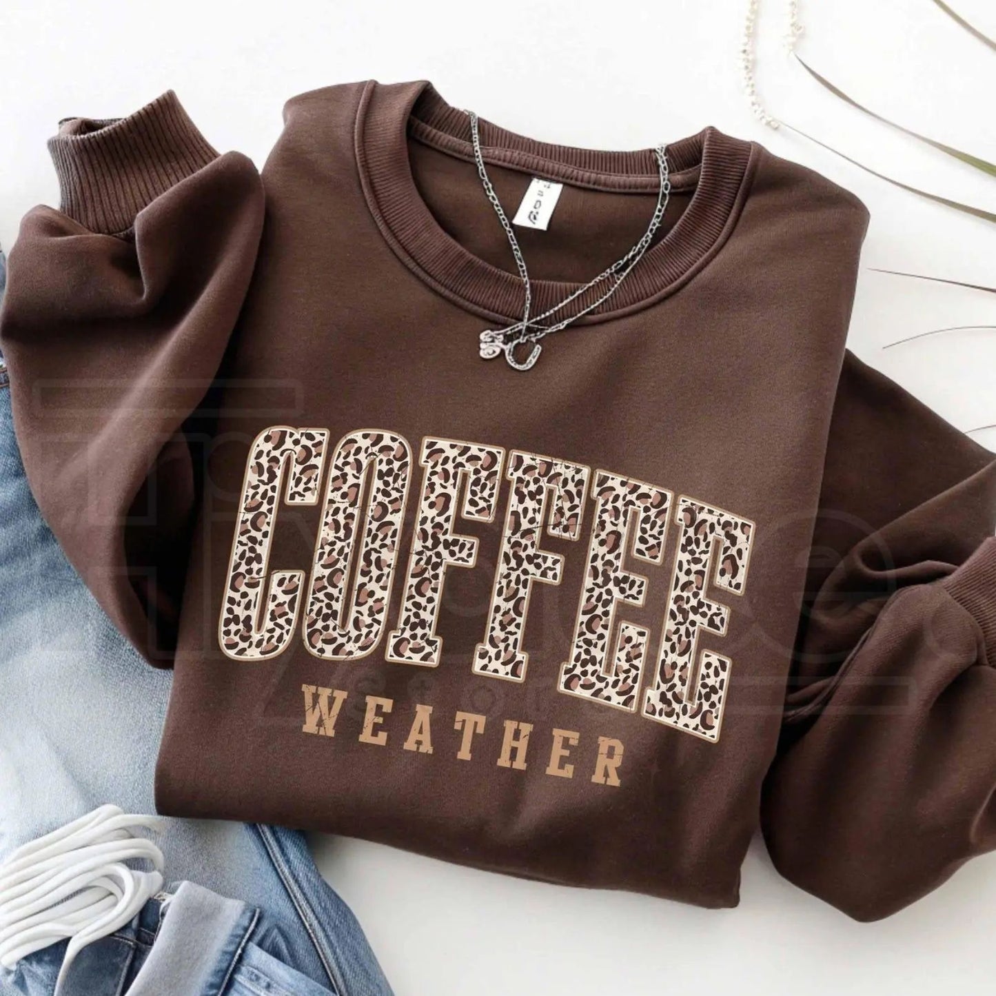 Retro Coffee Weather Sweatshirt – Cute Fall Pumpkin Spice Graphic Crewneck, Thanksgiving Gift for Coffee Lovers