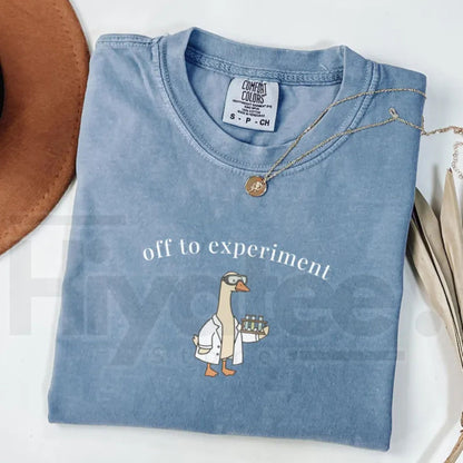 Comfort Colors Funny Scientist Goose Shirt Cute Science Lover Lab Tee Gift