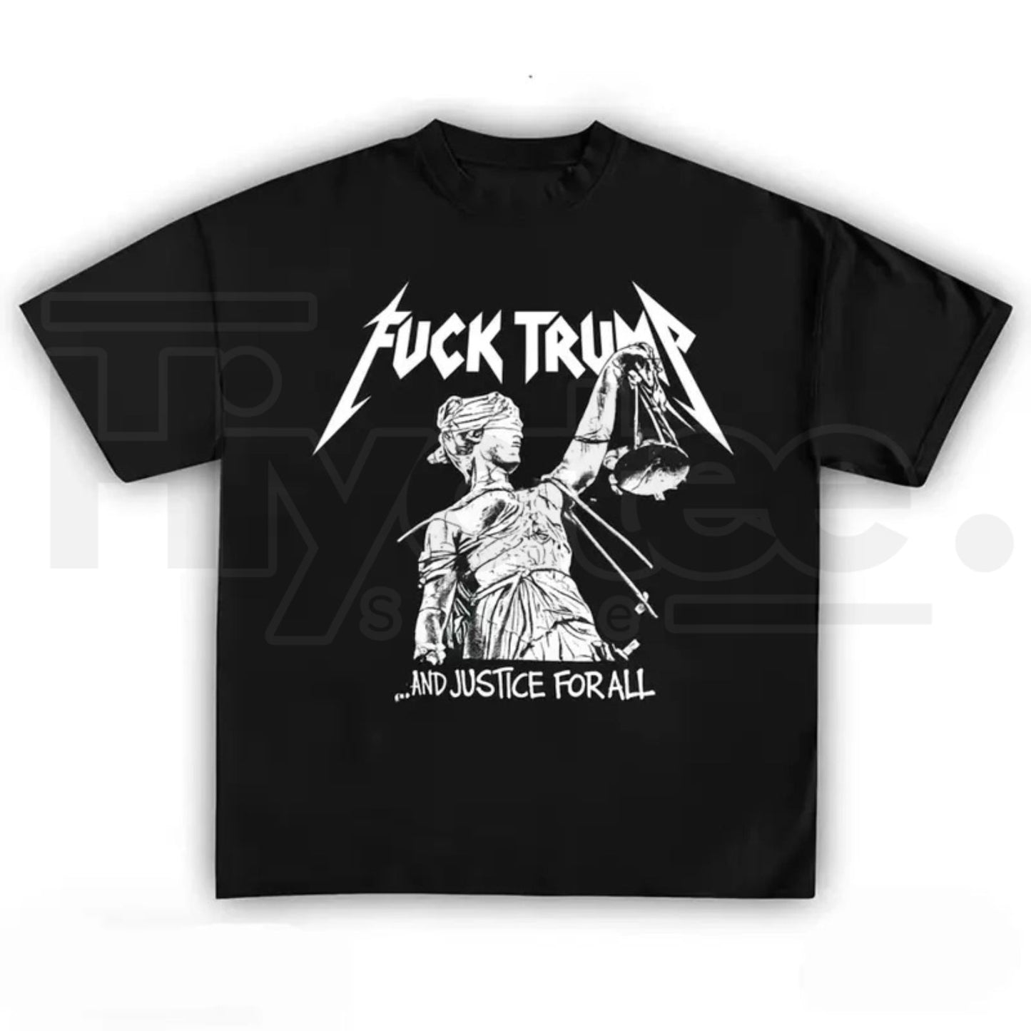 F Trump Vintage Rock Graphic Tee – Justice For All Retro Political Protest T-Shirt