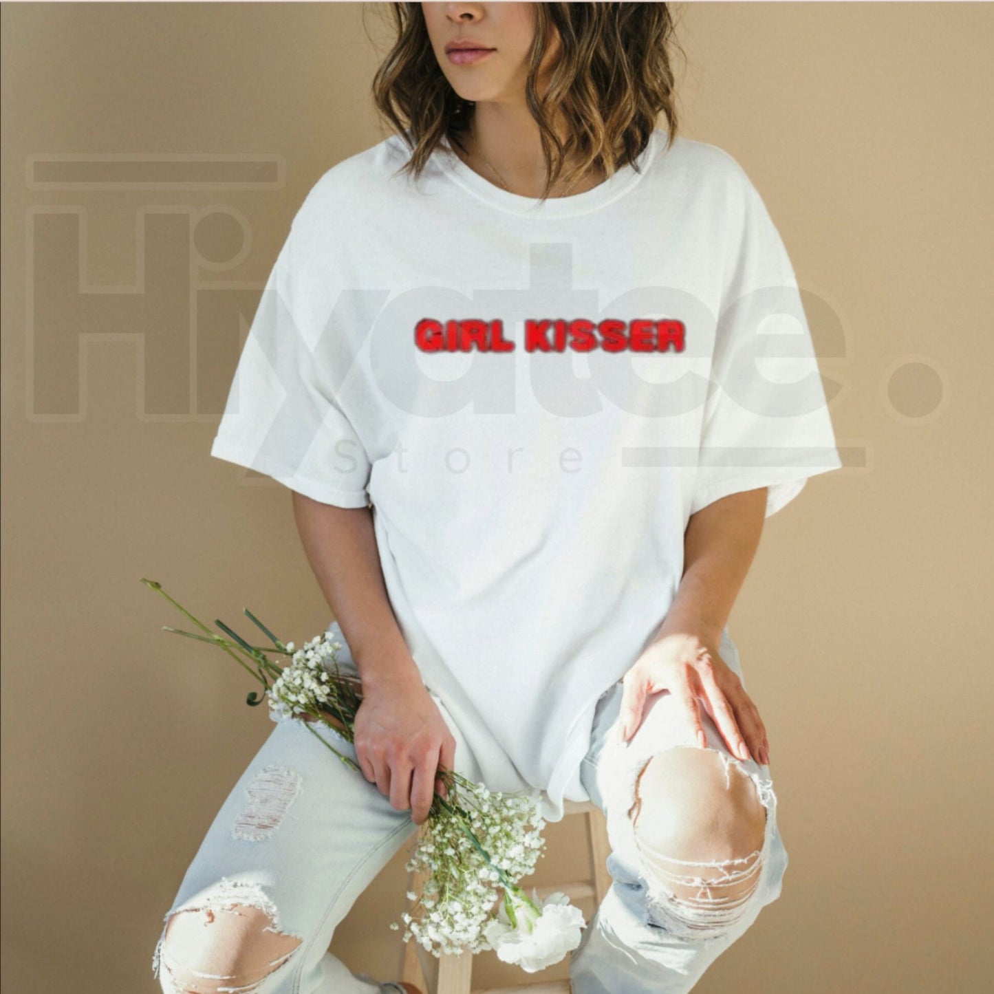 Girl Kisser Funny Unisex Tee – Humorous LGBTQ Pride Rainbow Graphic T-Shirt