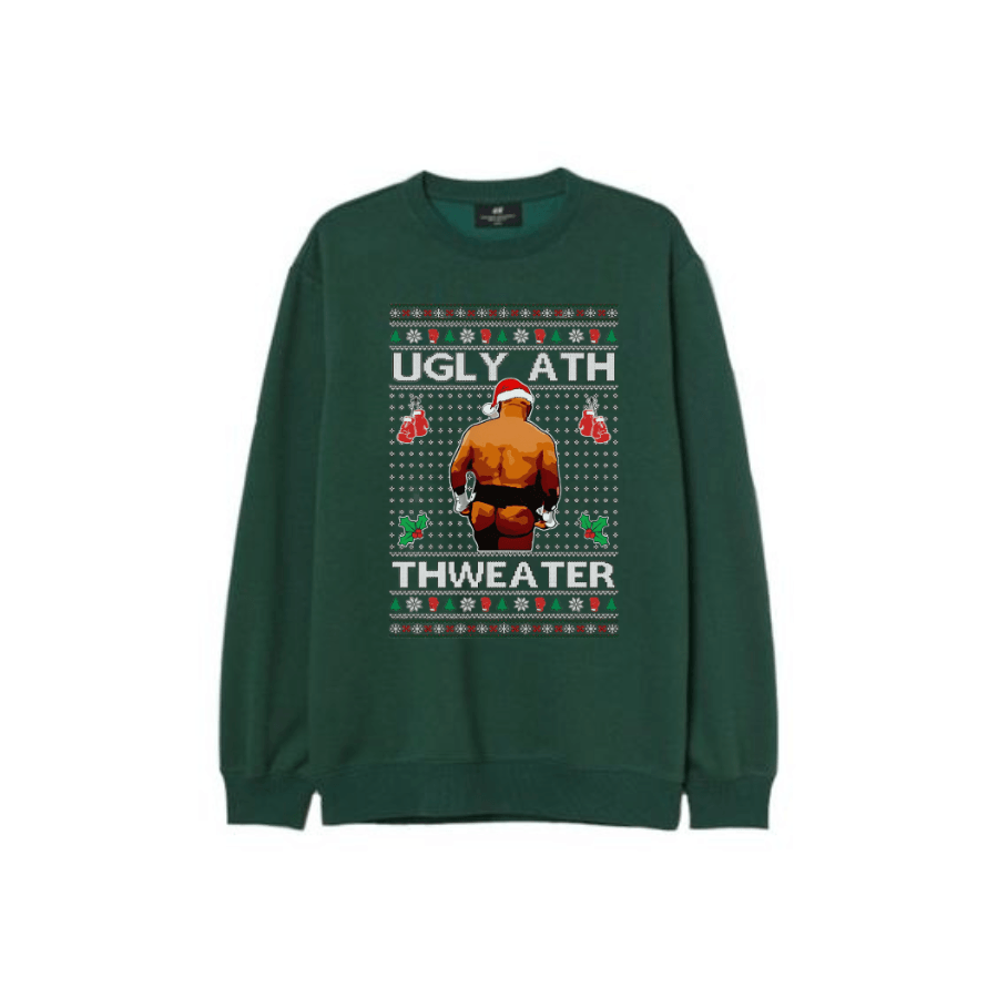 OnCoast Mike Tyson Ugly Ath Shirt, Ugly Christmas Sweat, Funny Christmas, Holiday Crewneck - Hiyatee