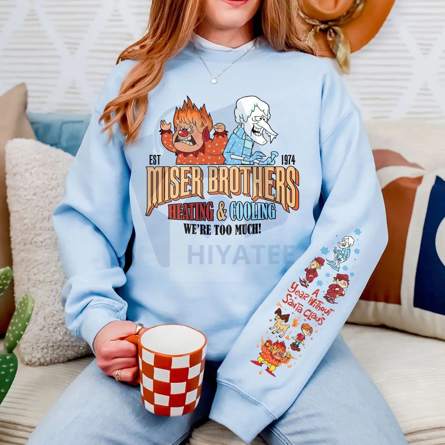 Retro The Year Without Santa Sweatshirt: Mister Brothers Shirt, Heat Miser Snow Miser Pullover, Vintage Christmas Movie Crewneck