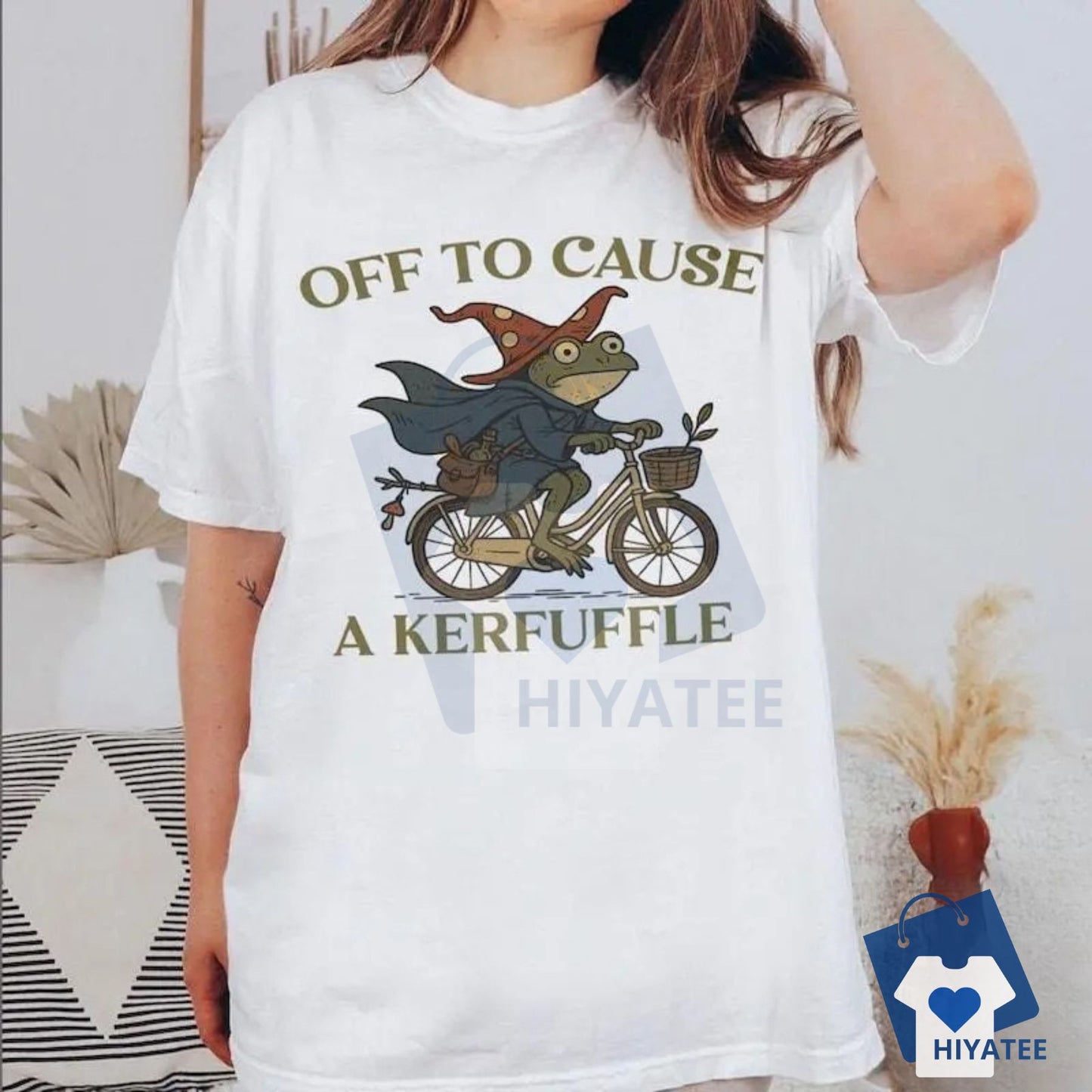 "Off to Cause a Kerfuffle" Frog T-Shirt – Funny Weirdcore Meme Graphic Tee