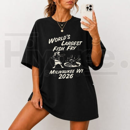 Comfort Colors World's Largest Fish Fry T-Shirt – Milwaukee Baseball Graphic Tee