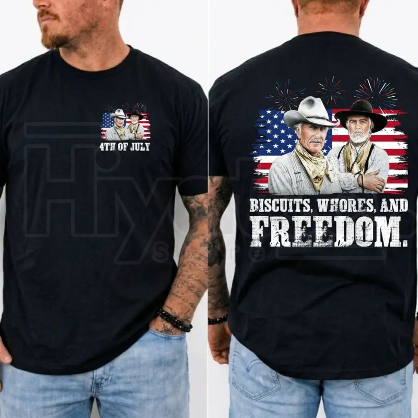 Biscuits And Whores T-Shirt – Funny Lonesome Dove Western Movie 4th Of July Tee