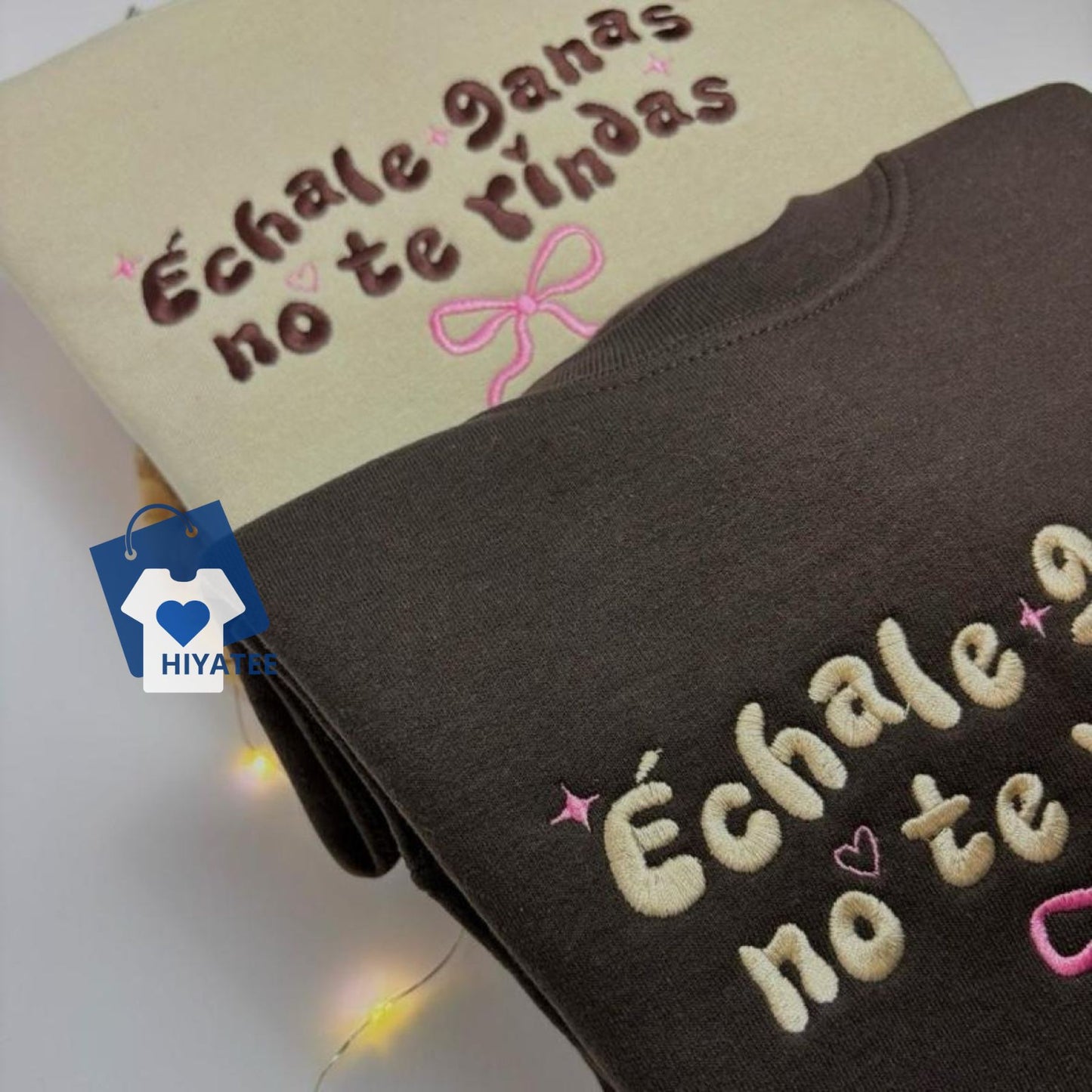 Échale Ganas Embroidered Crewneck – Latina Empowerment Sweater