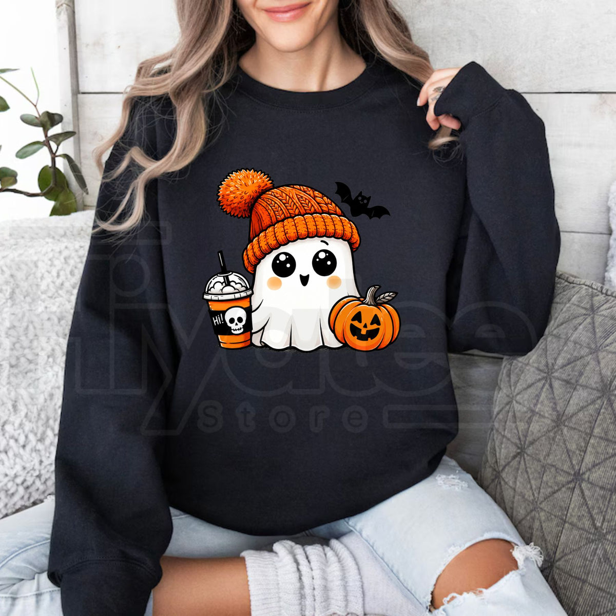 WAYII Women's Cozy Oversized Casual Loose Crewneck Sweatshirt