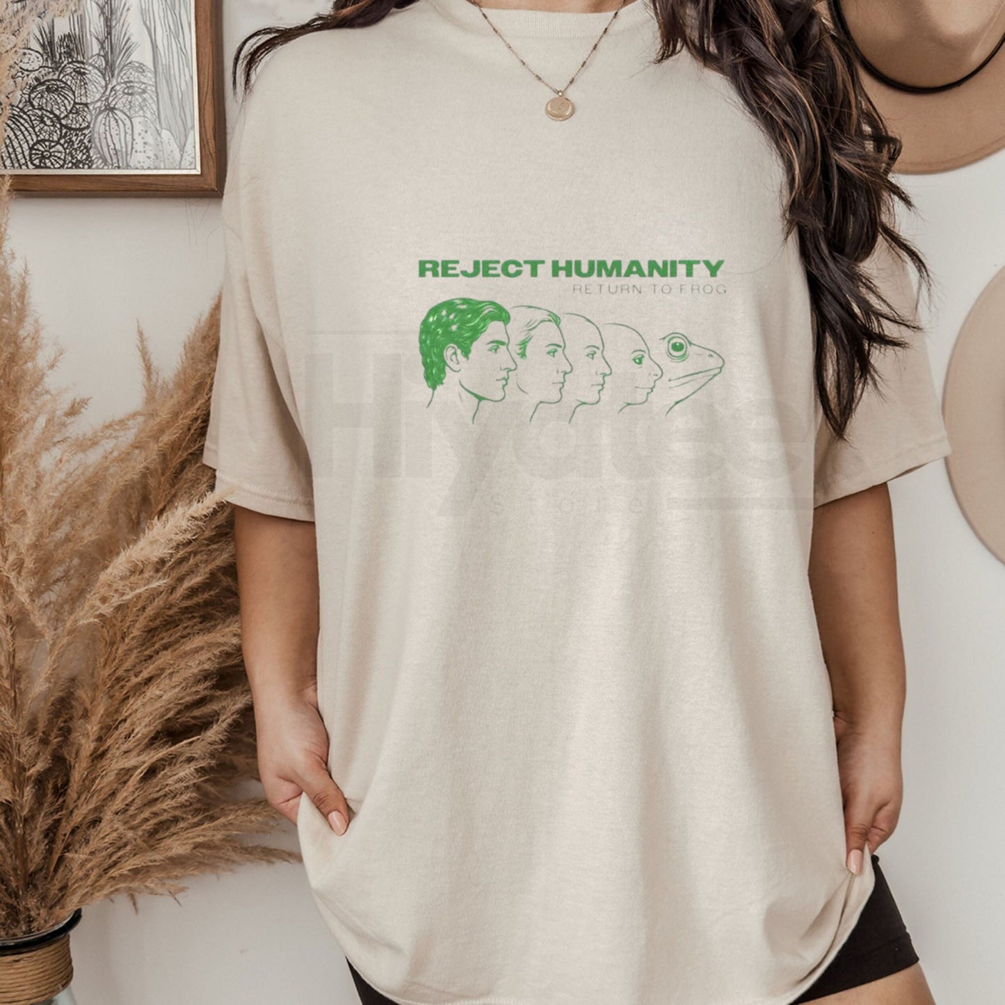 Reject Humanity Return to Frog T-Shirt – Funny Evolution Meme Graphic Tee