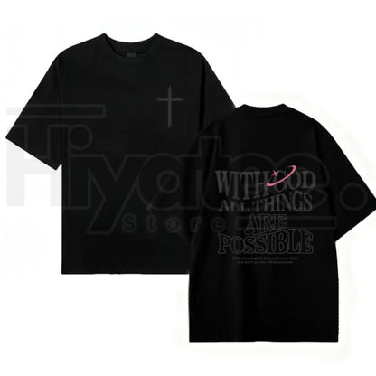 "With God All Things Are Possible" Men's Christian T-Shirt – Matthew 19:26 Tee