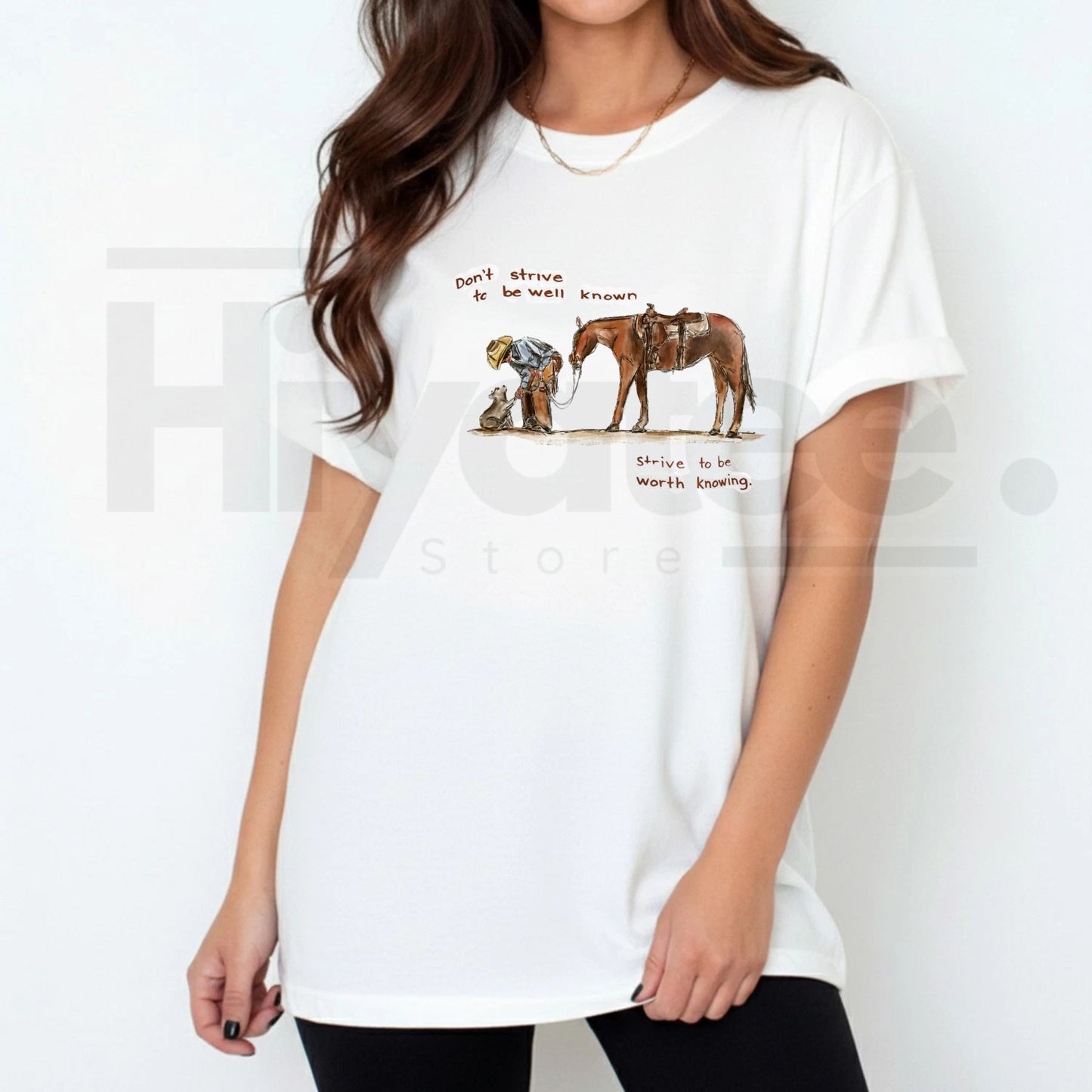 Comfort Colors® Strive To Be Worth Knowing Shirt – Vintage Western Cowboy Tee