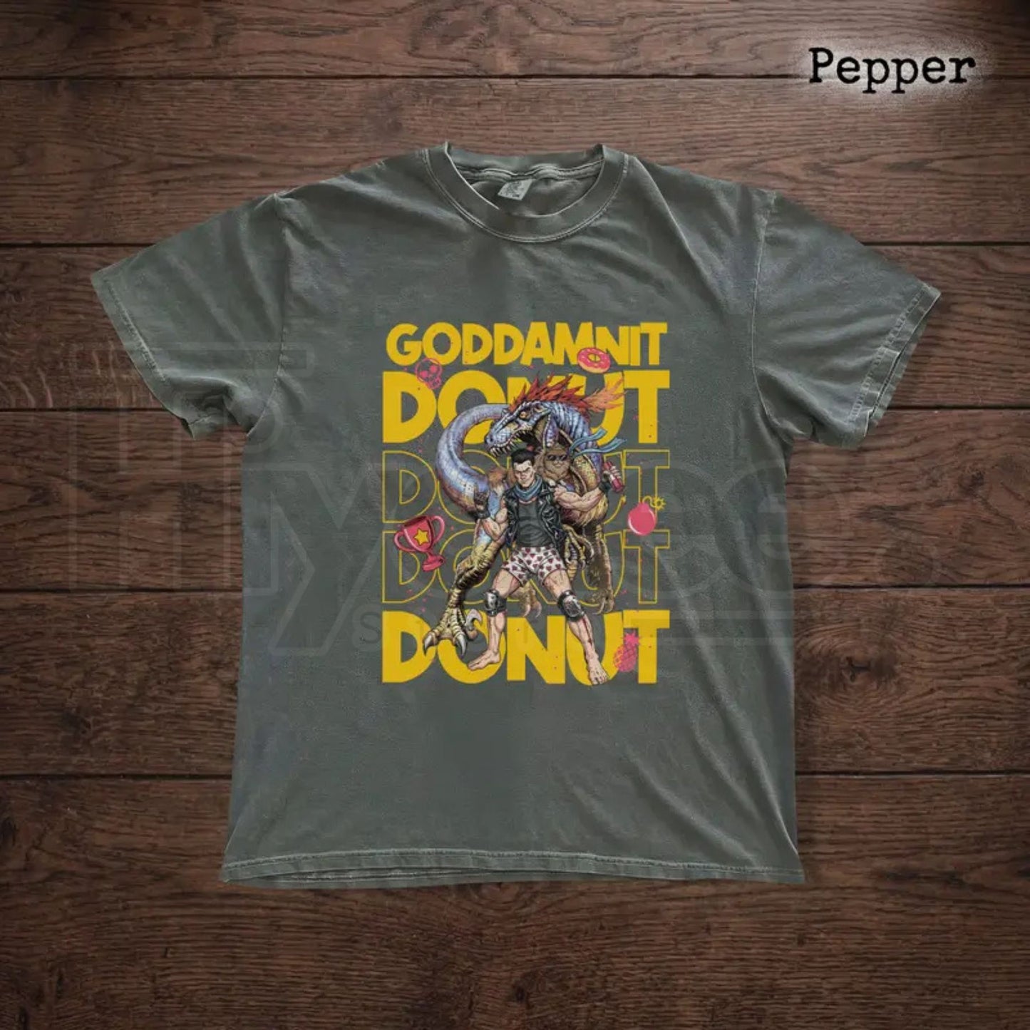 Comfort Colors® Goddamnit Donut T-Shirt – Funny Action Graphic Sci-Fi Tee