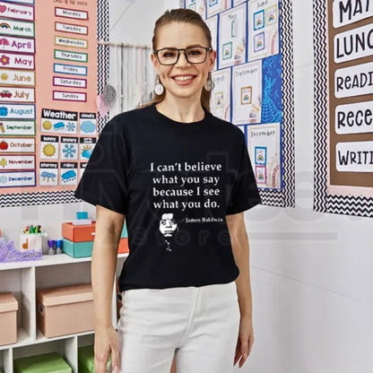 James Baldwin Quote T-Shirt – Summer Black Cotton Crew Neck Tee