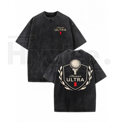 Holafish Acid Wash Daisy Print T-Shirt – Vintage Streetwear Drop Shoulder Graphic Tee
