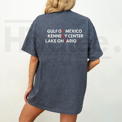Gulf Of Mexico Kennedy Center Lake Ontario T-Shirt – Geography Graphic Tee