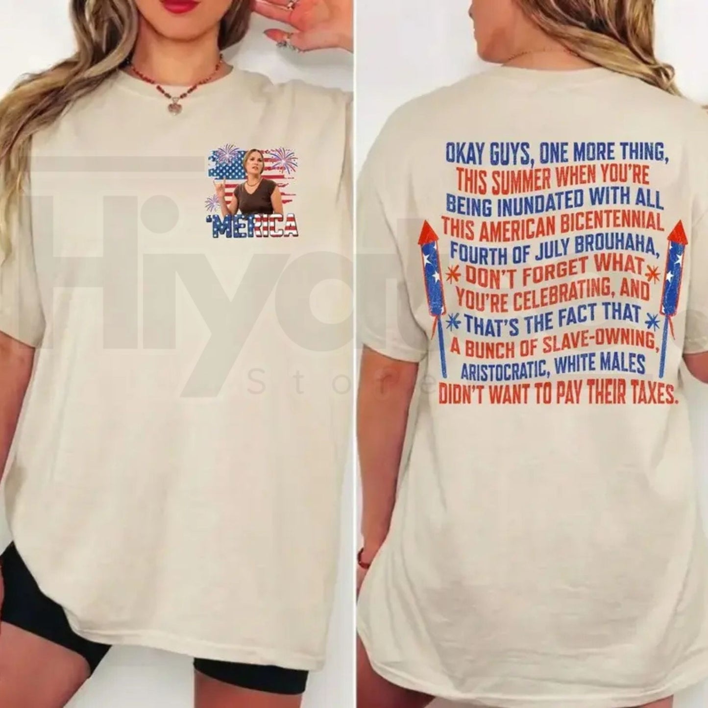 Dazed And Confused Ginny Stroud 2-Sided 4th of July T-Shirt – Patriotic Meme Shirt