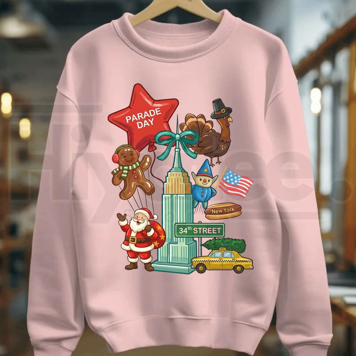 Thanksgiving Day Parade Sweatshirt, Vintage New York Holiday Graphic Pullover
