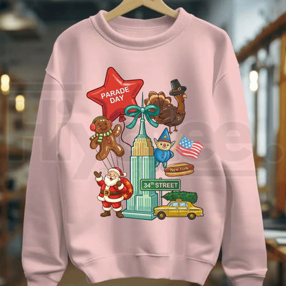 Thanksgiving Day Parade Sweatshirt, Vintage New York Holiday Graphic Pullover