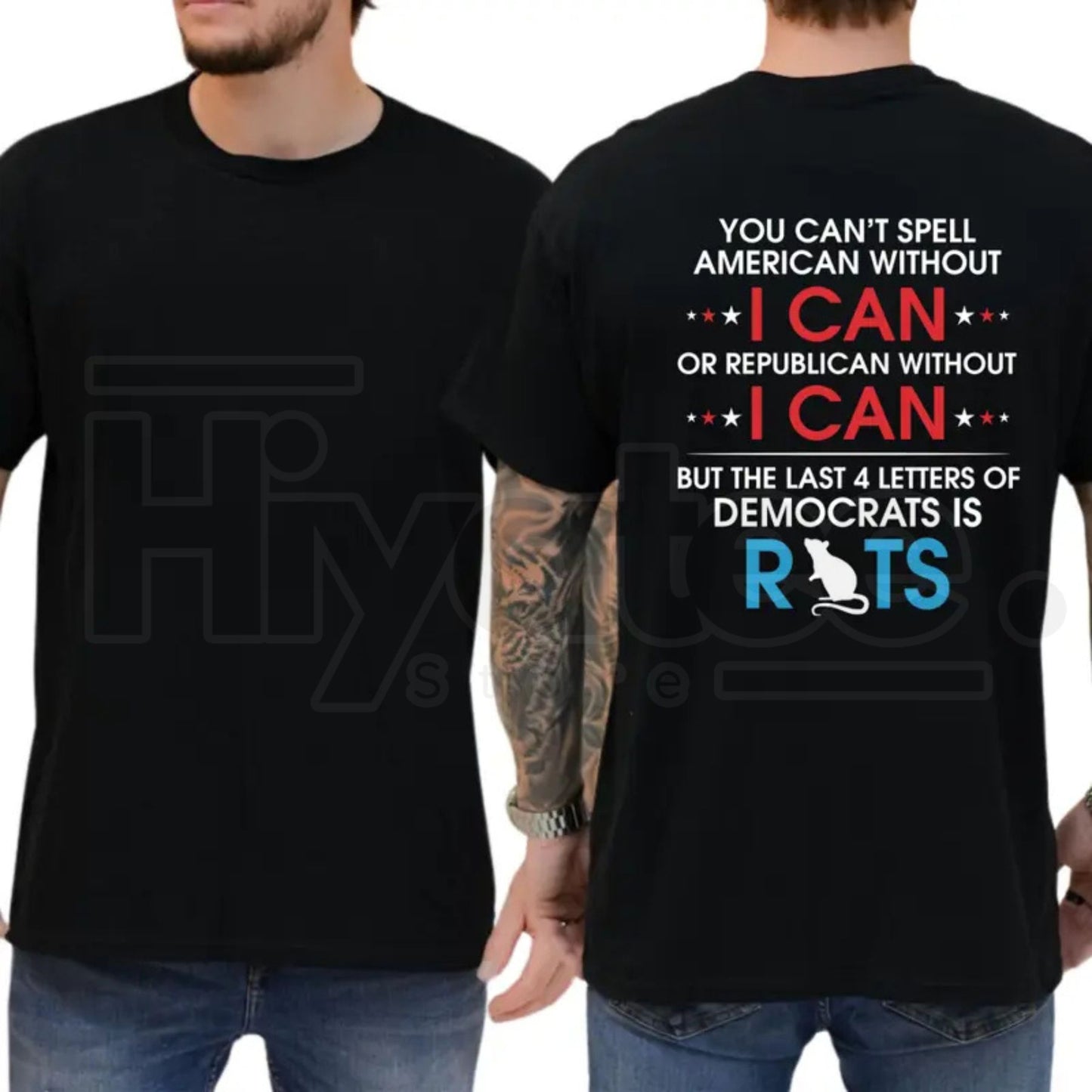 "You Can't Spell American Without I CAN" – Funny Political Graphic Top