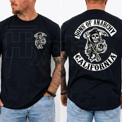 SOA Vintage Biker Graphic T-Shirt – Retro Jax Teller Motorcycle Club Fan Tee