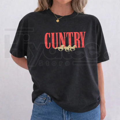 Women's Vintage Country Cowgirl T-Shirt – Retro Rodeo Concert Graphic Tee