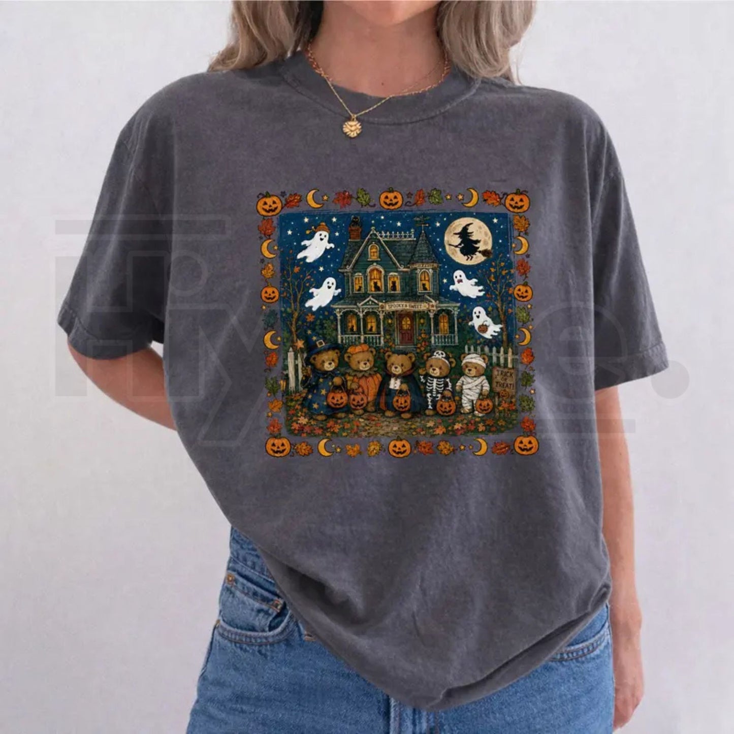 ChicCotton Vintage 90s Bears Halloween Comfort Colors Shirt