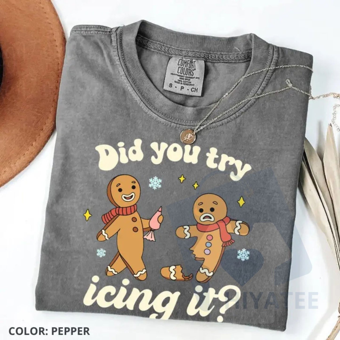Comfort Colors "Try Icing It" Funny Christmas Shirt