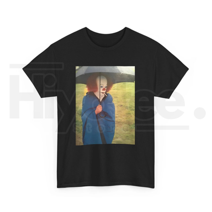 Tim Curry On IT Set Smoking Cigarette T-Shirt – Vintage Horror Movie Graphic Tee