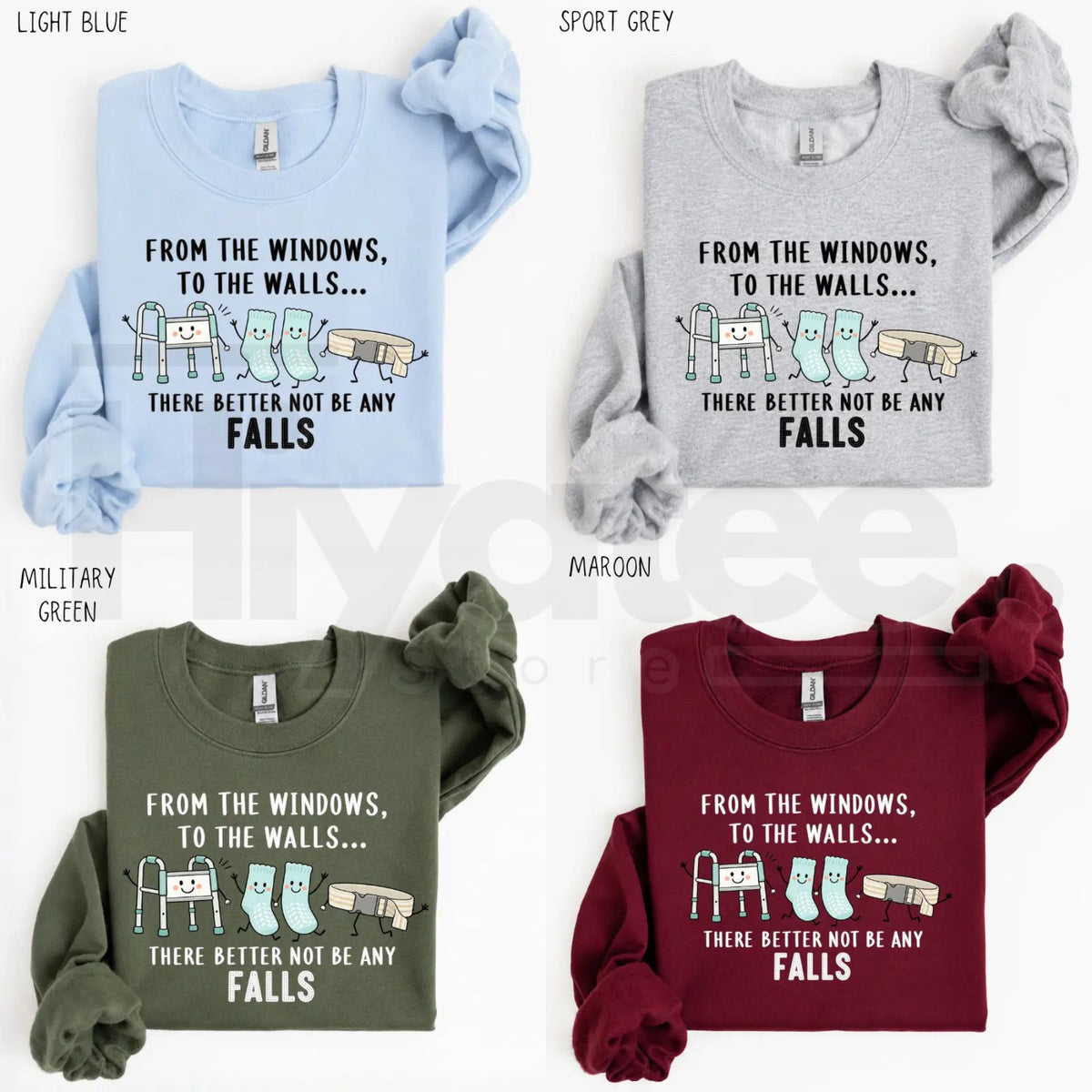 From the Windows to the Walls Nurse Sweatshirt – Funny Healthcare Hip Hop Pun Crewneck