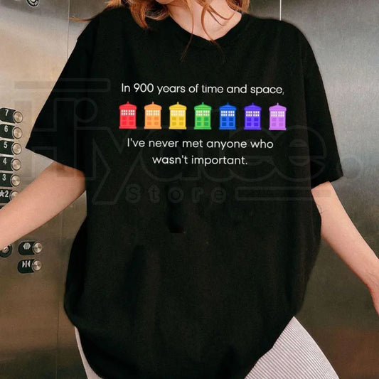 Pride Rainbow Police Box T-Shirt – LGBT Pride Month Doctor Who Parody Tee