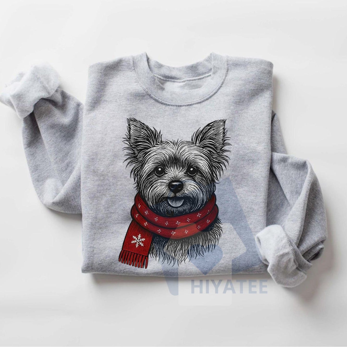 Santa Paws Christmas Dog Sweatshirt: 50 Dog Breeds in Festive Santa Hats, Gildan Unisex Holiday Pullover