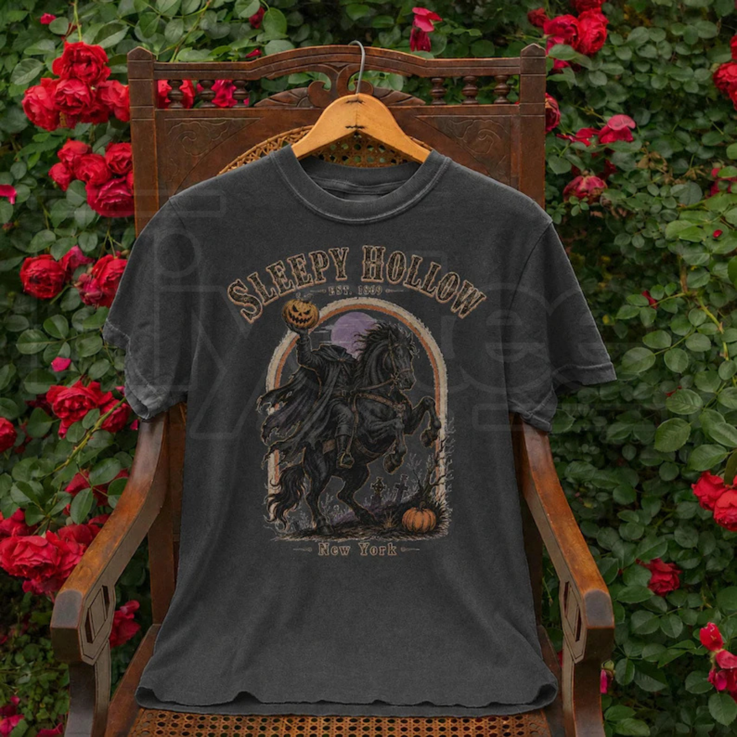 Vintage Sleepy Hollow 90s Graphic Tee Retro Headless Horseman Shirt