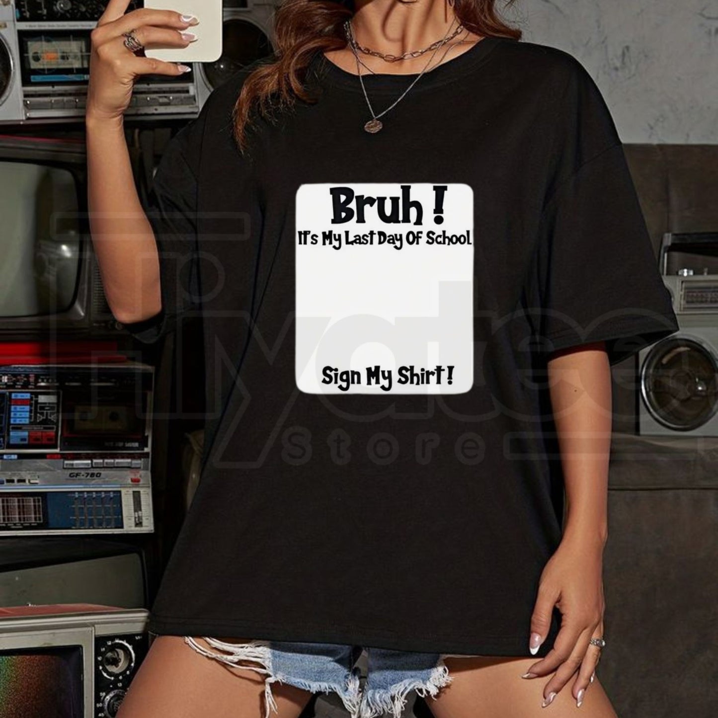 "Bruh It’s My Last Day" – Sign My T-Shirt Funny School Send-Off Top