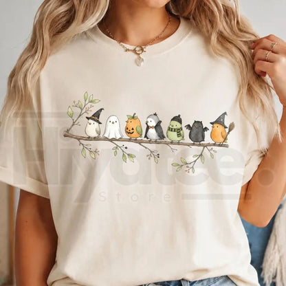 Comfort Colors Halloween Birds on a Branch Spooky Tee