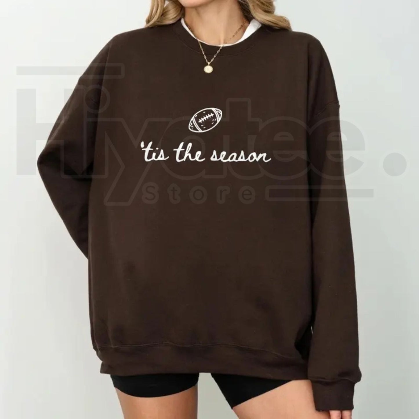 Football Season Sweatshirt – Tis The Season Game Day Crewneck, Cozy Football Mom Fall Pullover