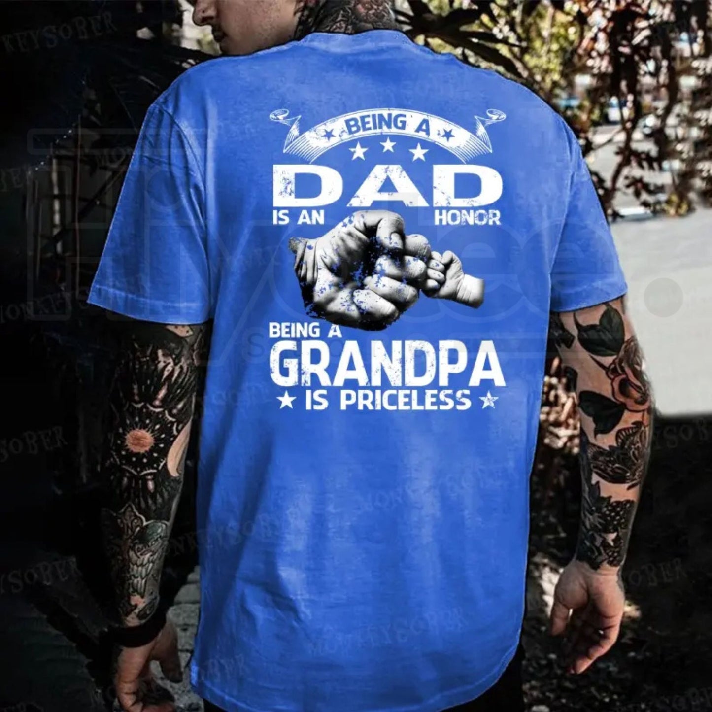Being A Dad Is An Honor Being Grandpa Is Priceless T-Shirt – Pure Cotton Graphic Tee