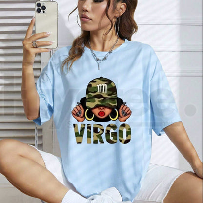 Virgo Camo Girl Graphic T-Shirt