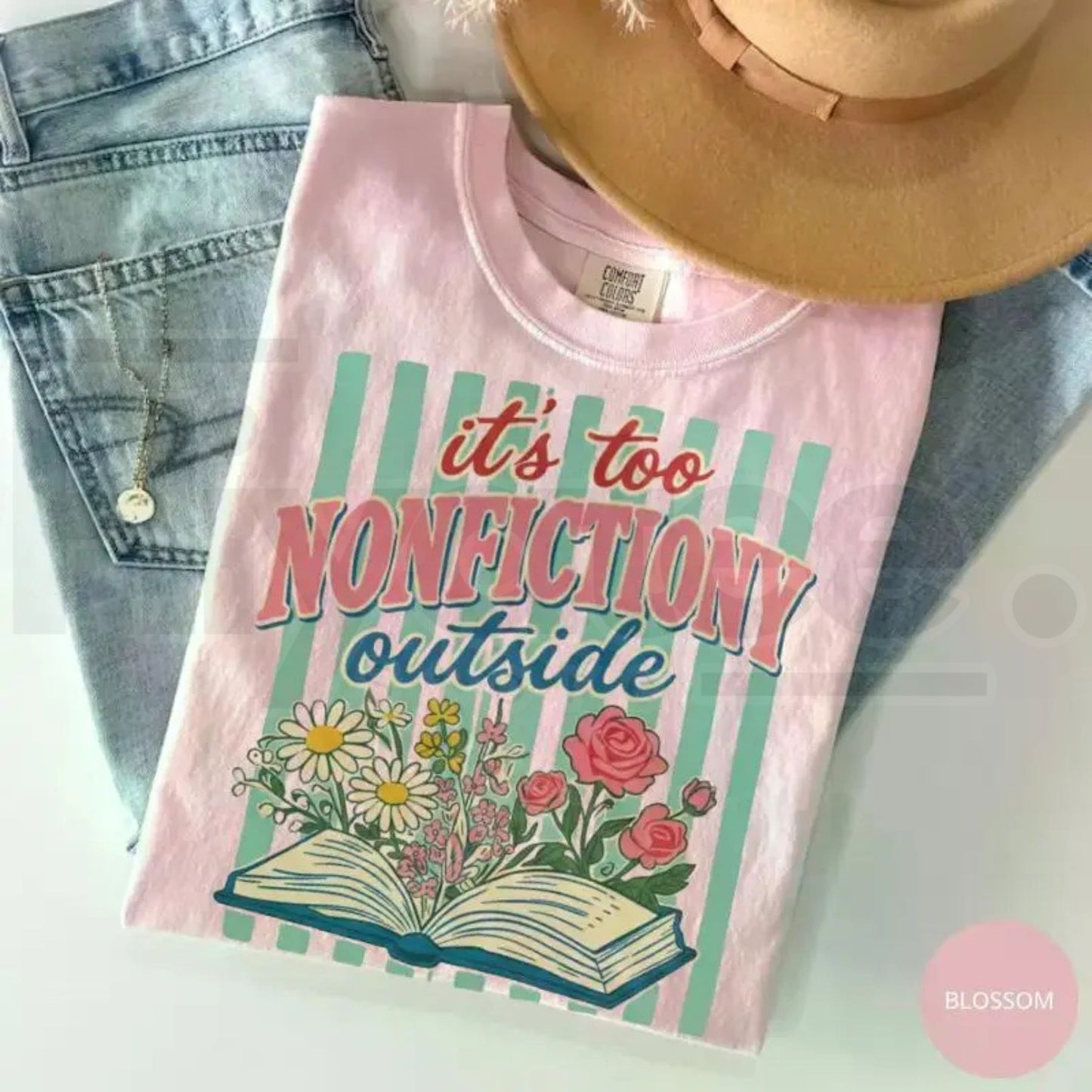 Comfort Colors® Booktrovert Floral Shirt – Cute Book Club Gift for Bookworms